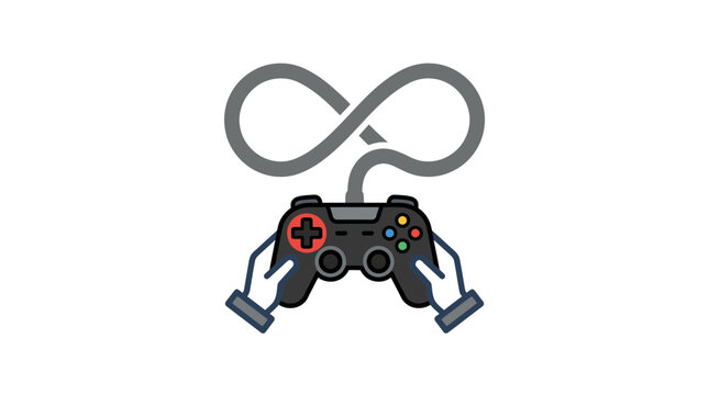 Hands holding a video game controller.