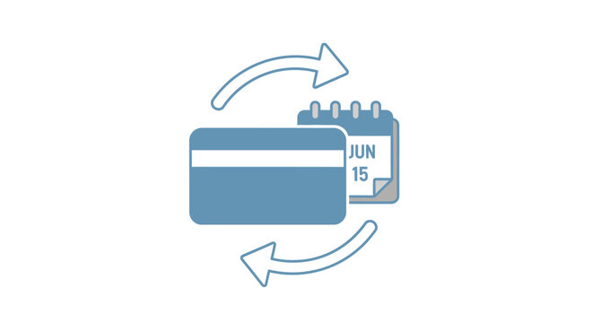 Credit card and calendar exchange.