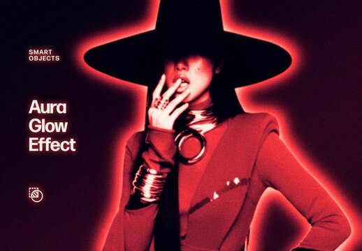 Aura Glow Photo Effect For Poster And Social Media Design