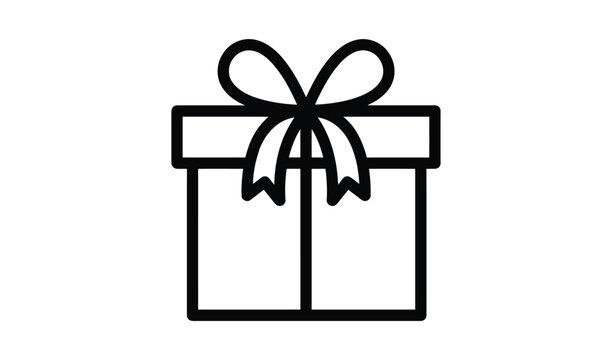 A simple line drawing of a gift box with a bow on top video