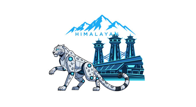Illustration of a Snow Leopard Design.