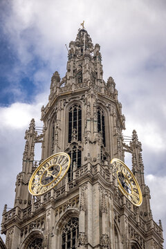 Tower of the Cathedral of Our Lady (Onze-Lieve-Vrouwekathedraal), Antwerp, Belgium
