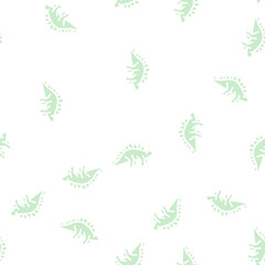 stegosaurus dinosaur glyph vector seamless pattern. stegosaurus dinosaur signthin illustration © sevector