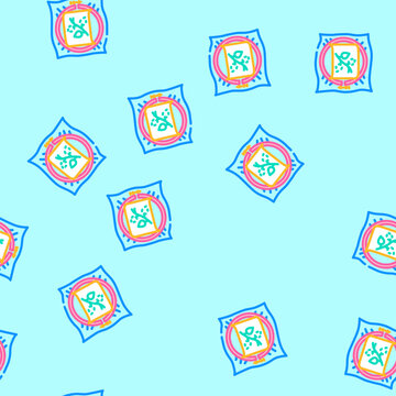 tracing paper embroidery hobby vector seamless pattern tracing paper embroidery hobby sign illustration