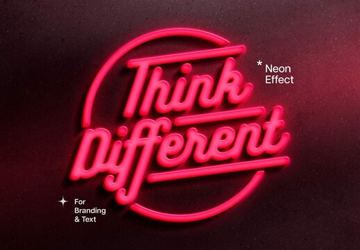 Neon Sign Text Effect Night For Bar And Entertainment Branding