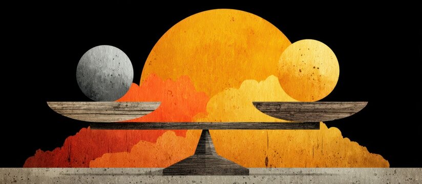 Balancing celestial bodies on a wooden scale
