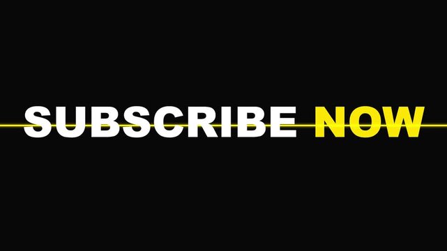 Dynamic Rotating Subscribe Now Text Motion Graphics Animation