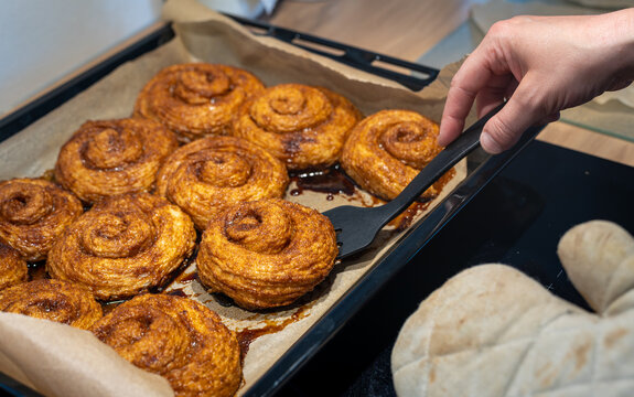 Baking zeeuwse bolus at home, traditional dutch sweet pastry from Province Zeeland