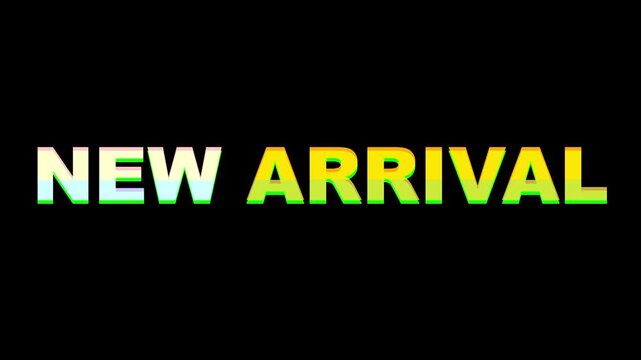 New Arrival Glitch Text Animation for E-commerce Marketing