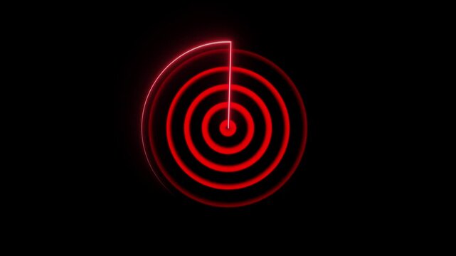 Neon Scanning radar screen on world map find out different information. Radar Circle HUD technological futuristic elements. Sci Fi circle elements.