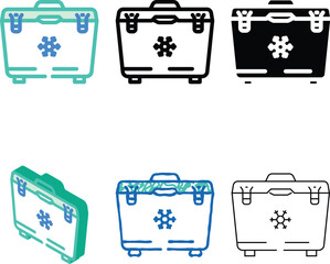 cooler glamping color icon vector. cooler glamping sign. isolated symbol illustration variations © sevector