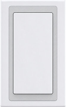 Modern white smart switch isolated on transparent background