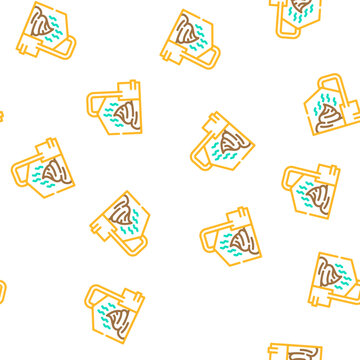 method of obtaining from feces biogas vector seamless pattern method of obtaining from feces biogas sign illustration
