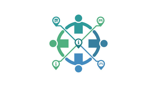 People connected in a circle.