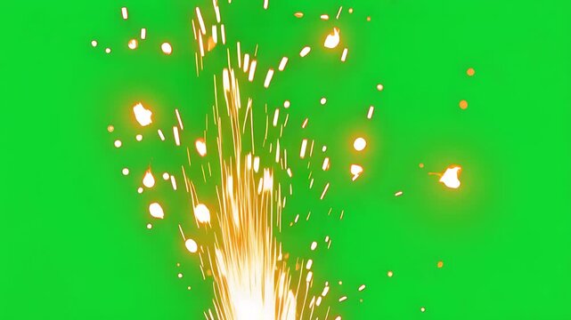Fireball Projectile Green Screen Effect