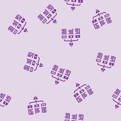 Fototapeta premium evaluation risk glyph vector seamless pattern. evaluation risk thin illustration