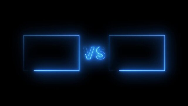 neonlit versus comparison template with blue outlines.