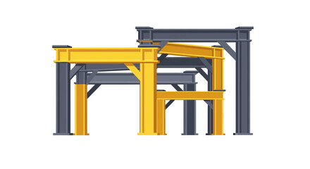 Fototapeta premium Industrial Steel Beams Construction Structure