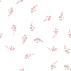 Naklejka premium wing with gear glyph vector seamless pattern. wing with gear thin illustration