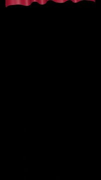 ITALY Curtain Flag Animation Transition, on Alpha Channel, Loop
