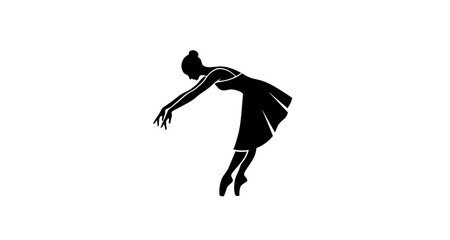 Ballerina dancer silhouette on transparent background © Mehrun