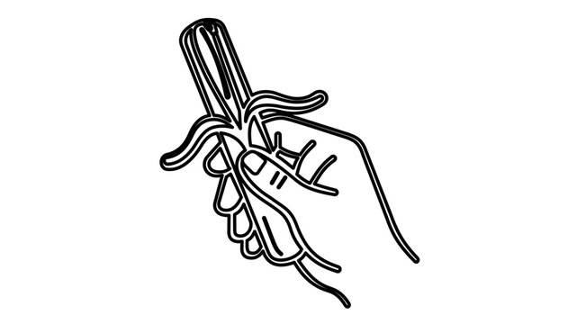 Peeled mozzarella string cheese stick vector icon with editable stroke. This customizable thin line illustration of a healthy dairy snack is perfect for food packaging and organic product design.