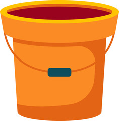 bucket of Sand Icon cartoon style © Fahmi