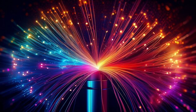 Fibra Optica Con Luz De Color