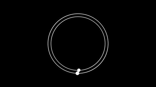 Loading Circle HUD simple Looping animation.Technological abstract 2D shape animation.