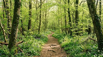 Fototapeta premium footpath in the forest