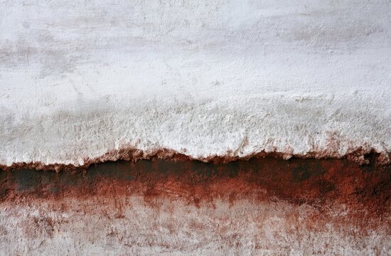 Textured abstract with rough white and reddish-brown earthy tones