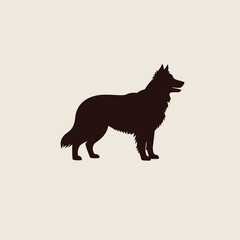 Siberian husky dog logo vector icon silhouette illustration mockup template. © Apparel Design