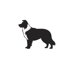 Siberian husky dog vector icon design silhouette illustration. © Apparel Design