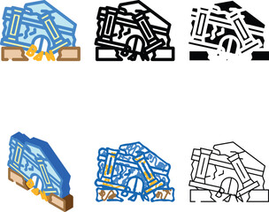 Naklejka premium house bank building color mix icon vector. house bank building sign. isolated symbol illustration