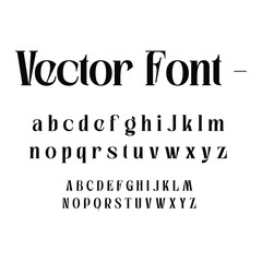 Fototapeta premium Luxury Bold Display Typography Alphabet Vector Design