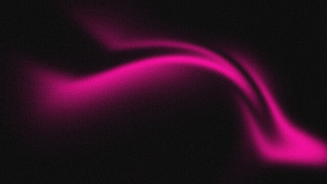 Abstract magenta grainy gradient wave backdrop on black background