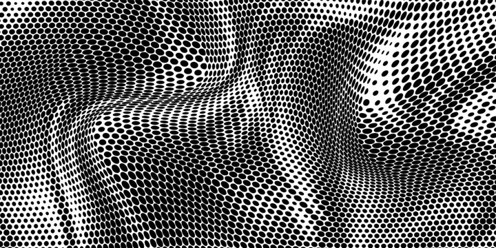 Basic halftone dots effect in black and white color. Halftone effect. Dot halftone. Black white halftone.Background with monochrome dotted texture. Polka dot pattern template.