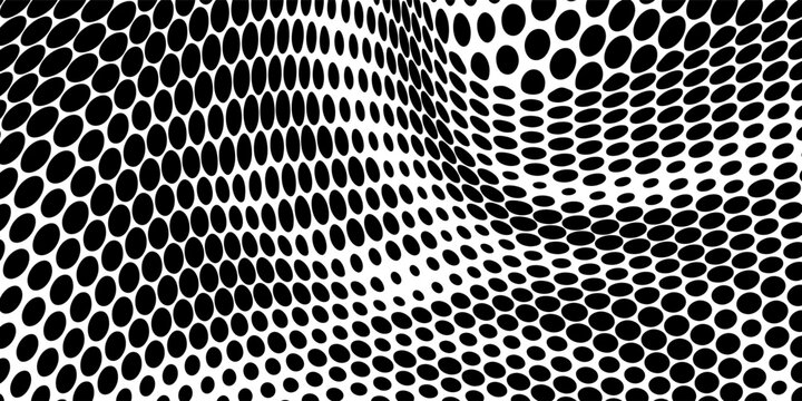 Basic halftone dots effect in black and white color. Halftone effect. Dot halftone. Black white halftone.Background with monochrome dotted texture. Polka dot pattern template.