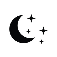 Fototapeta premium Dark blue crescent moon with a star inside against a plain white background