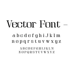 Obraz premium Vintage serif vector font alphabet and numbers set for branding