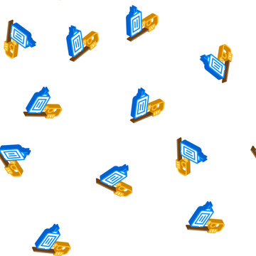 temperature switches isometric seamless pattern. temperature switches sign illustration