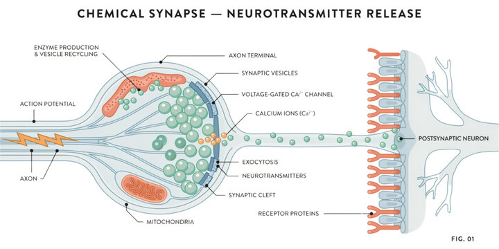 Colorful brain illustration with neural pathways and activity zones in medical study Vector