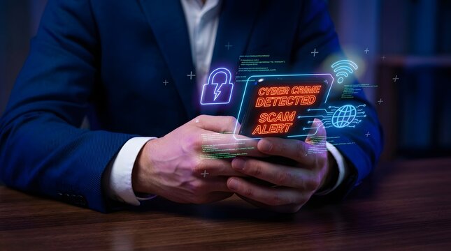 Cyber crime detection and scam alert on mobile device