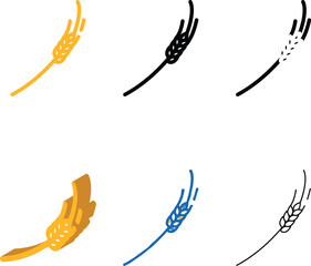Obraz premium spikelets ripe types wheat color icon vector. spikelets ripe wheat sign. isolated symbol illustration