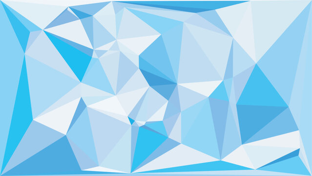 Modern abstract low poly background with blue geometric triangles for creative digital projects