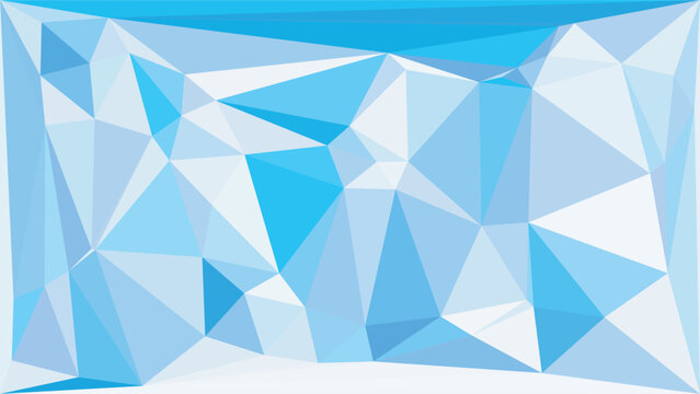 Elegant low poly background with blue geometric triangles for high quality graphic branding