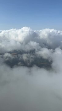 Cloud inversion at Sahyadri mountain range or the western ghats of India.