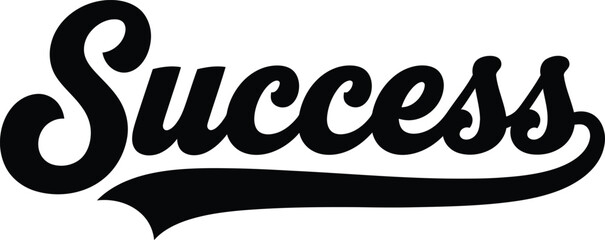 Success typography design elegant script wordmark with transparent background for commercial use © AKASH