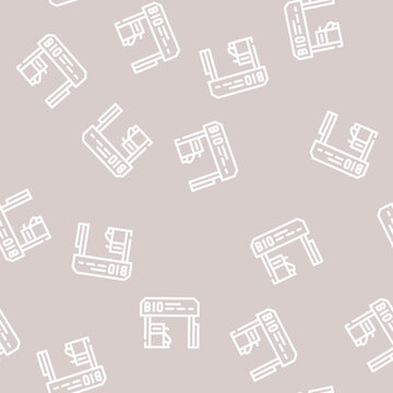 refueling biogas station line seamless pattern refueling biogas station thin line illustration