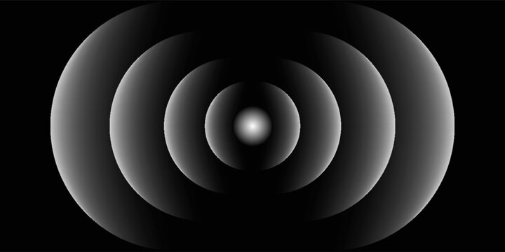sensor waves set icon on grid transparent, ripple white color, sound wave light effect, radar and sonar digital technology, vector illustration